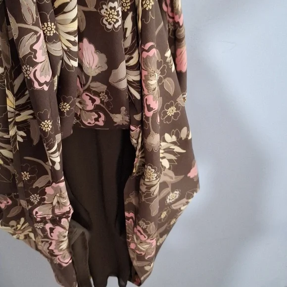 Floral brown dress - Picture 6 of 8